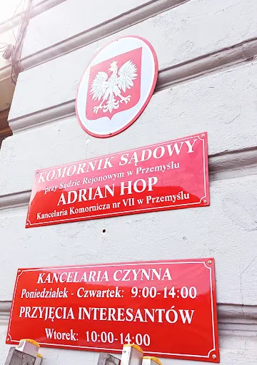 Komornik Sądowy przy Sądzie Rejonowym w Przemyślu Adrian Hop